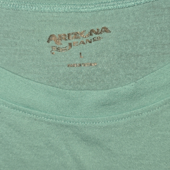 Arizona Jean Co. Short Sleeve Tee w/Hi-Lo Split Hem, Western Design, Large - Picture 9 of 11